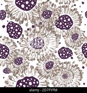 Ein floraler abstrakter nahtloser Hintergrund. Vektorgrafik Stock Vektor