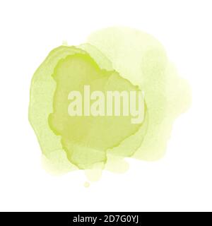 Wasserfarbe Grün Splash. Alkoholtinte. Abstrakter, Farbenfroher Hintergrund. Handbemalte Aquarelltextur Stock Vektor