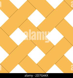Abstrakter Flechthintergrund. Nahtloses Oberflächenmuster mit wiederholter diagonaler Webung rechteckige Fliesen. Rattantapete. Klassisches geometrisches Ornament. V Stockfoto