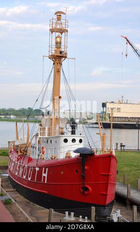 United States Lightship Portsmouth (LV-101), Portsmouth Naval Shipyard Museum in Portsmouth, Virginia, USA. Stockfoto