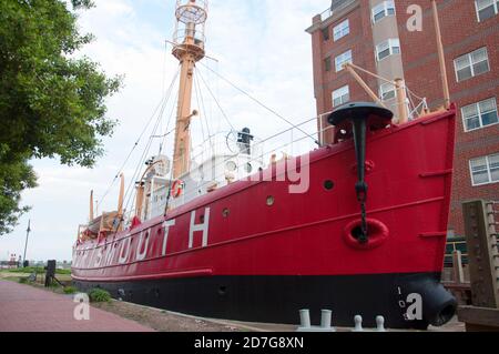 United States Lightship Portsmouth (LV-101), Portsmouth Naval Shipyard Museum in Portsmouth, Virginia, USA. Stockfoto