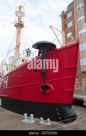 United States Lightship Portsmouth (LV-101), Portsmouth Naval Shipyard Museum in Portsmouth, Virginia, USA. Stockfoto