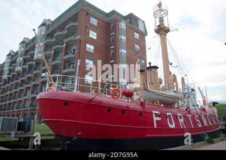 United States Lightship Portsmouth (LV-101), Portsmouth Naval Shipyard Museum in Portsmouth, Virginia, USA. Stockfoto