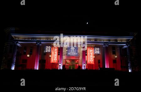 Nashville, Tennessee, USA. Oktober 2020. Die Belmont University in Nashville, TN, wird zu Ehren der letzten Präsidentendebatte am Donnerstag, den 22. Oktober 2020, geehrt. Quelle: Alan Poizner/ZUMA Wire/Alamy Live News Stockfoto