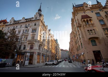 Straßen von Prag, Tschechische Republik Stockfoto