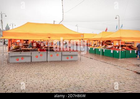 Marktplatz Kauppatori in Helsinki, Finnland Stockfoto