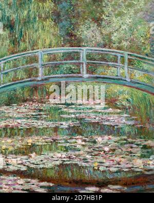 Brücke über einen Teich mit Seerosen, Claude Monet, 1899, Metropolitan Museum der Kunst, Manhattan, New York City, USA, Nordamerika Stockfoto