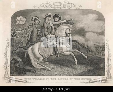 WILHELM III. (1650-1702) in der Schlacht der Boyne in 1690 Stockfoto