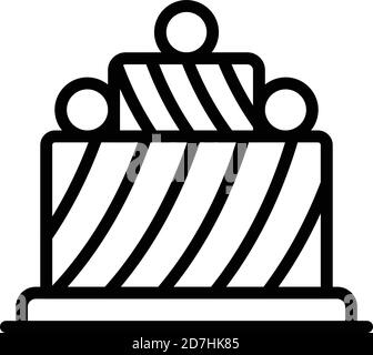 Süße Kuchen Symbol. Umrisse süße Kuchen vektor Symbol für Web Design auf weißem Hintergrund Stock Vektor