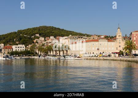 Riva Promenade ist der beliebteste und wichtigste öffentliche Ort in Split, Kroatien Stockfoto