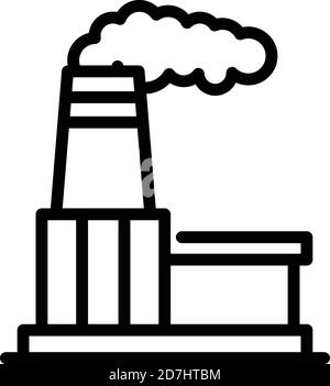 Symbol für Industriefabrik. Umriss industriellen Fabrik Vektor-Symbol für Web-Design isoliert auf weißem Hintergrund Stock Vektor