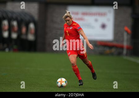 Newport, Großbritannien. Oktober 2020. Gemma Evans von Wales Frauen in Aktion.UEFA Women's Euro 2022 Qualifying match, Wales Women gegen die Färöer-Inseln bei der Rodney Parade in Newport, South Wales am Donnerstag, den 22. Oktober 2020. PIC von Andrew Orchard/Alamy Live News Stockfoto