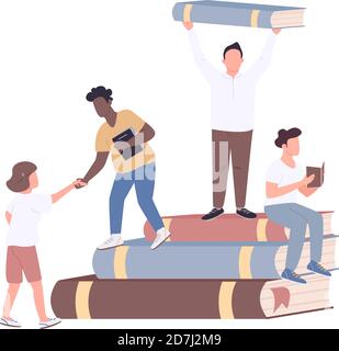 Inklusive College Gemeinschaft flach Konzept Vektor Illustration Stock Vektor