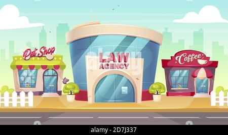 Shop Fronten flache Farbe Vektor Illustration Stock Vektor
