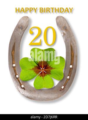 Herzlichen Glückwunsch zum 20. Geburtstag Stockfoto