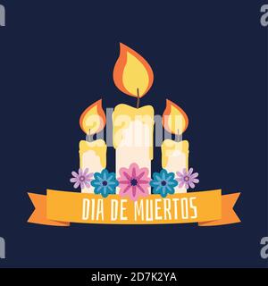 Dia de los muertos-Poster. Tag der Toten - Vektor Stock Vektor