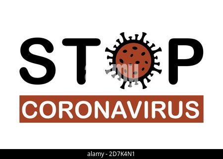 Stoppen Corona Virus Typografie Info Grafik Vektor Illustration EPS10 Stock Vektor