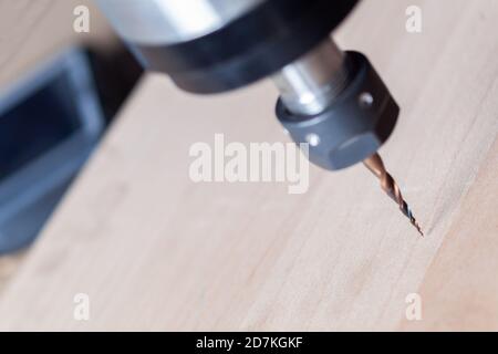 Die Spindel der Fräsmaschine Stockfoto