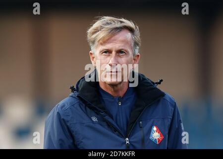 VELSEN-ZUID , 23-10-2020 , Rabobank IJmond Stadion , Niederländischer Fußball , Keuken Kampioen Divisie , Saison 2020 / 2021. Telstar Trainer Andries Jonker vor dem Spiel Telstar gegen Helmond Sport Stockfoto