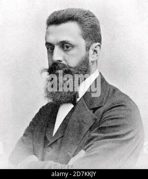 THEODOR HERZL (1860-1904) österreichisch-ungarischer Gründer der Zionistischen Organisation auf einem Foto von 1897. Stockfoto