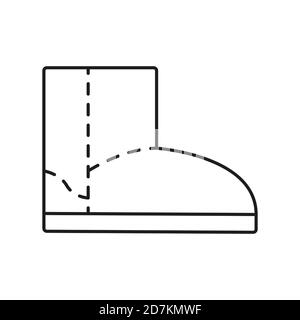 ugg Boots Icon Element der Winterkleidung Symbol für mobile Konzept und Web-Apps. Thin line ugg Stiefel Symbol kann für Web und mobile verwendet werden. Premium-Symbol Stock Vektor