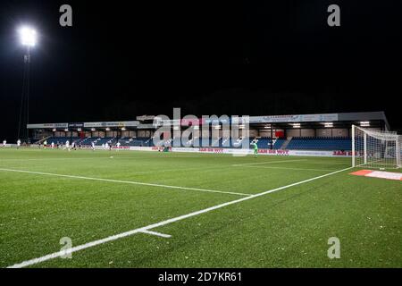 VELSEN-ZUID , 23-10-2020 , Rabobank IJmond Stadion , Niederländischer Fußball , Keuken Kampioen Divisie , Saison 2020 / 2021. Leere Stände während des Spiels Telstar gegen Helmond Sport Stockfoto