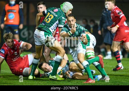 Stadio Comunale di Monigo, Treviso, Italien, 23 Oct 2020, Dewaldt Duvenage (Treviso) während Benetton Treviso vs Scarlets Rugby, Rugby Guinness Pro 14 Spiel - Credit: LM/Ettore Griffoni/Alamy Live News Stockfoto