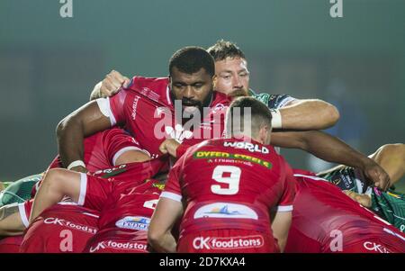 Stadio Monigo di Treviso, Treviso, Italien, 23 Oct 2020, Tevita Ratuva (Scarlets) während Benetton Treviso vs Scarlets Rugby, Rugby Guinness Pro 14 Spiel - Credit: LM/Alfio Guarise/Alamy Live News Stockfoto