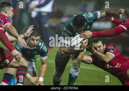Stadio Monigo di Treviso, Treviso, Italien, 23 Oct 2020, Monty Ioane (Treviso) während Benetton Treviso vs Scarlets Rugby, Rugby Guinness Pro 14 Spiel - Credit: LM/Alfio Guarise/Alamy Live News Stockfoto