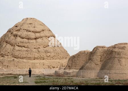 Xixia Lingmu Gräber, Ningxia, China 16. August 2011 Stockfoto