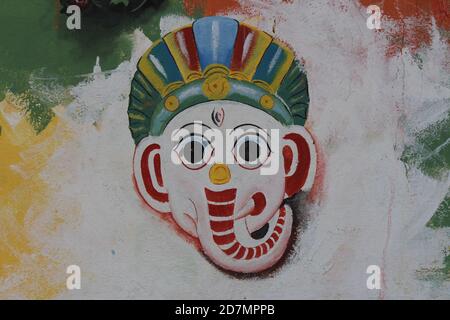 Götter gemalt in Nepal Stockfoto