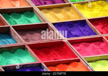 Holi Festival Paints, Indien Stockfoto
