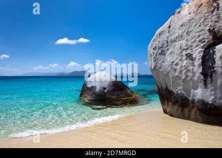 Virgin Gorda ist die drittgrößte (nach Tortola und Anegada) und die zweitbevölkerungsreichste der Britischen Jungferninseln. Stockfoto