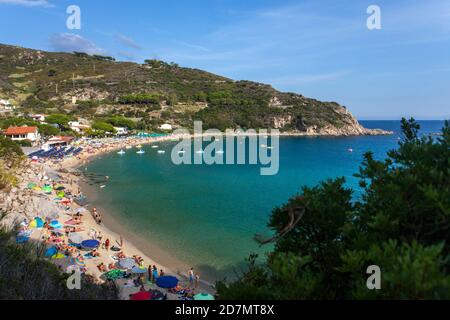 Strand von Cavoli in Isola d'Elba Stockfoto