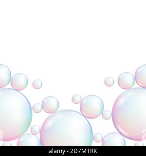 Bunte transparente Seife Blase Hintergrund Vektor Illustration EPS10 Stock Vektor