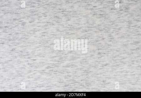 Grauer Sweater Kapuzenpullover aus Baumwolle Polyester gestricktes Stoffmuster Stockfoto