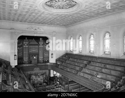 Tabernacle Chapel, The Hayes, Cardiff, 1961, Interior Stockfoto