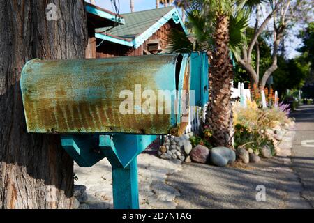 Mailboxen, San Juan Capistrano, Kalifornien, USA Stockfoto