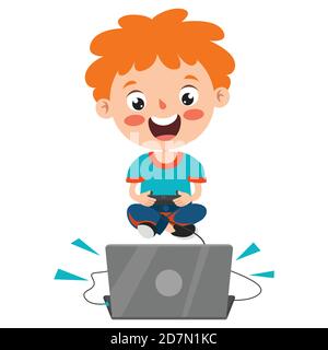 Posen und Ausdrücke eines Funny Boy Stock Vektor