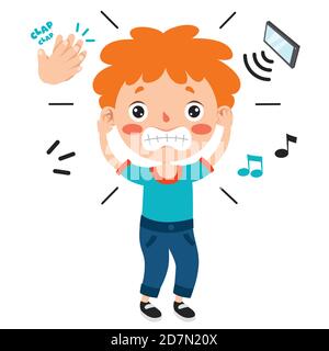 Posen und Ausdrücke eines Funny Boy Stock Vektor