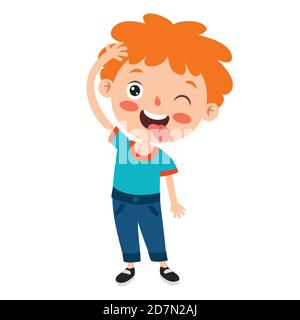 Posen und Ausdrücke eines Funny Boy Stock Vektor