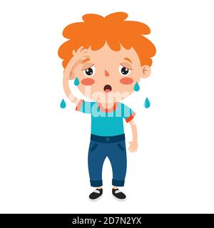 Posen und Ausdrücke eines Funny Boy Stock Vektor