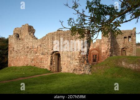 Hauptruinen von Hailes Castle in der Nähe von East Linton, Schottland Stockfoto