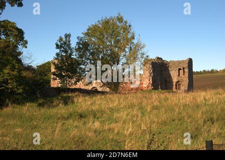 Ruinen von Hailes Castle in der Nähe von East Linton, Schottland Stockfoto