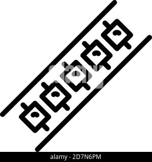 LED-Streifen-Bandsymbol. Umriss LED-Streifen-Vektor-Symbol für Web-Design isoliert auf weißem Hintergrund Stock Vektor