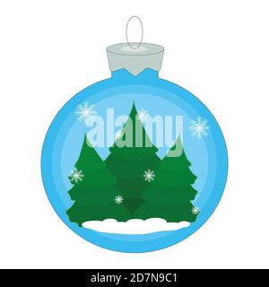 Neujahr, Weihnachten, Weihnachtsdekoration, Weihnachtskugeln. Symbol für das neue Jahr. Isoliert, weiß. Abbildung Stockfoto