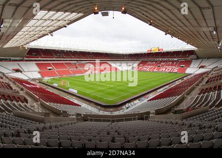 SUNDERLAND, ENGLAND. 24. OKTOBER EIN allgemeiner Blick auf den Boden vor dem Sky Bet League 1 Spiel zwischen Sunderland und Portsmouth im Stadium of Light, Sunderland am Samstag, 24. Oktober 2020. (Kredit: Robert Smith - MI News) Kredit: MI Nachrichten & Sport /Alamy Live Nachrichten Stockfoto