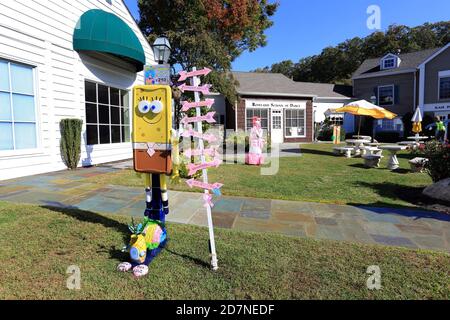 Scarecrow Wettbewerb Stony Brook Village Long Island New York Stockfoto