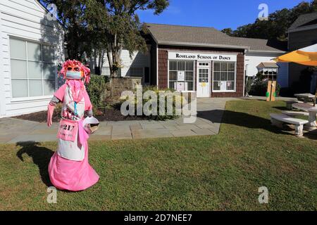 Scarecrow Wettbewerb Stony Brook Village Long Island New York Stockfoto