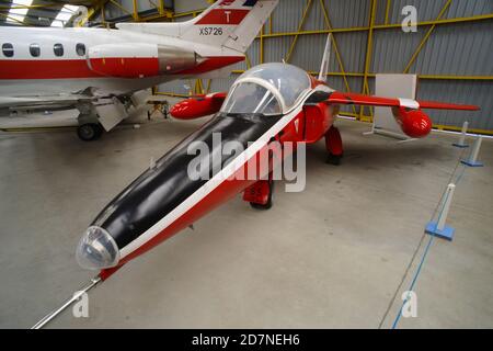 Folland Gnat T1, XR534, Newark Air Museum Großbritannien. Stockfoto